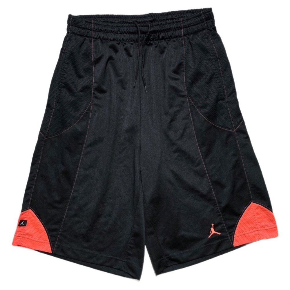 Vintage Air Jordan Shorts Orange Black Baggy Dri-fit Basketball Y2K Mens Sz M